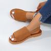 Summer Flat Outerwear Sandals, Lightweight and Comfortable Pointed-toe Beach Sandals for Women