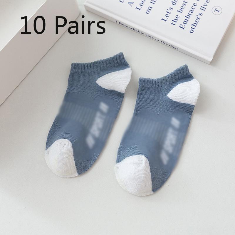 

10 пар мужских весенне-осенних повседневных цветных носков-невидимок с неглубоким вырезом 10 Pairs светло-синий