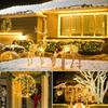 Solar String Fairy Light  Solar Festoon Xmas LED  Lamp with 8 Mode  for Balcony Garden Patio Wedding Christmas Tree Decoration
