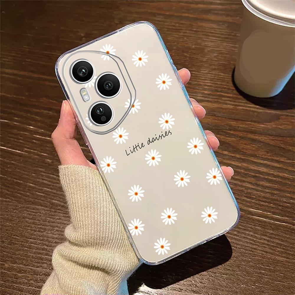 Couple Rose Flower Phone Case For Honor 400 Lite 200 Pro 90 Smart 70 X7 Oil Painting Clear Transparent Soft Cover Honor 400Pro