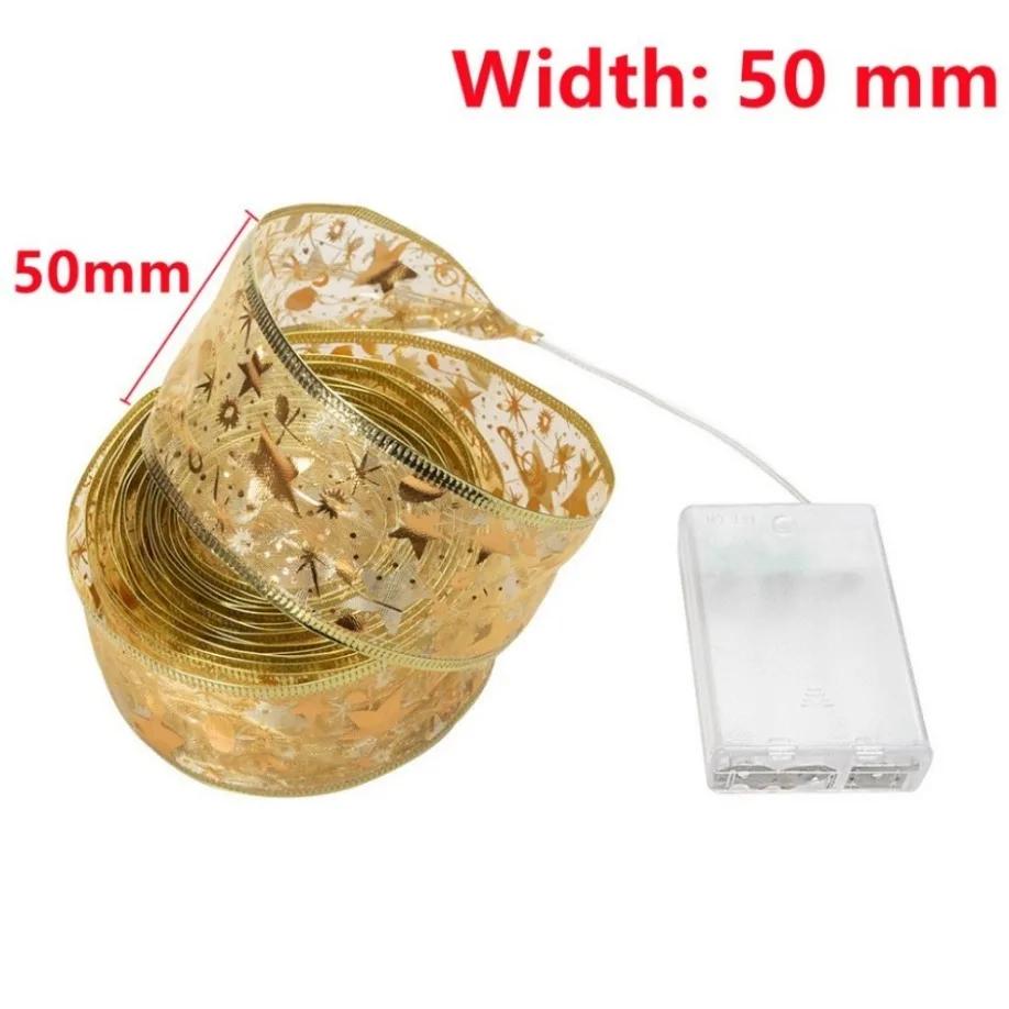 Christmas Decoration LED Ribbon Fairy Lights Christmas Tree Ornaments for Home 2024 DIY Bows Light String Navidad New Year 2025