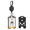 Porta Insignias con Hebilla de Fácil Extracción con Cadena de Acero Inoxidable Carrete para Insignias Llaveros Extensibles de Alta Resistencia Portapases Correas de Seguridad Carrete para Insignias