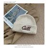 Ins Embroidery Letter Knitted Hat Children's Autumn and Winter New Warm Ear Protection Versatile Wool Hat Big Head Circumference