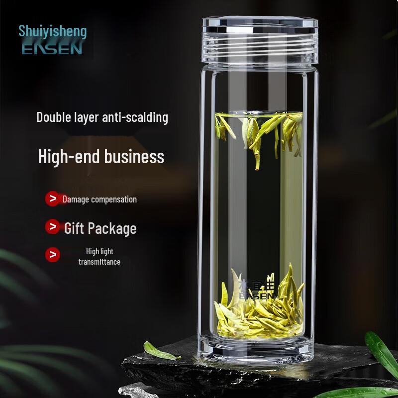 Shuiyisheng G719 Double-Layer Borosilicate Glass Tea Cup