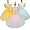 Kinderballett-Tutu-Kleid mit Ärmeln - Prinzessin Tanz- und Eislaufkostüm für Kleinkinder