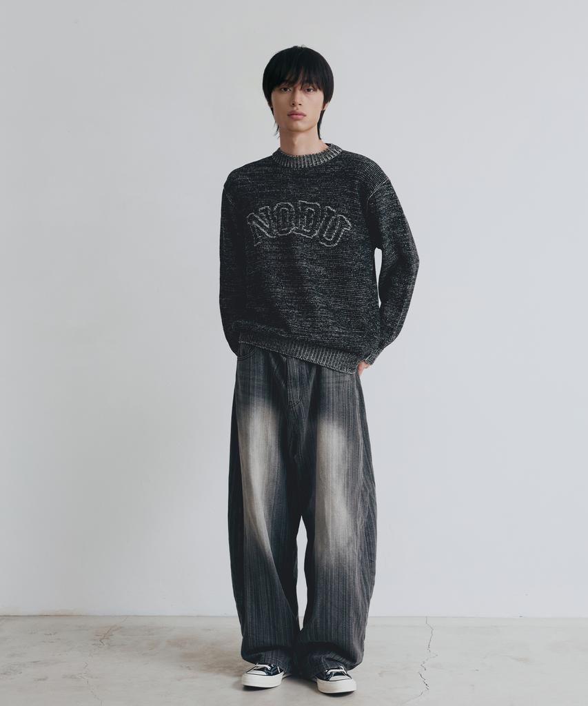 NODU Logo Ring Round Knit [Black]