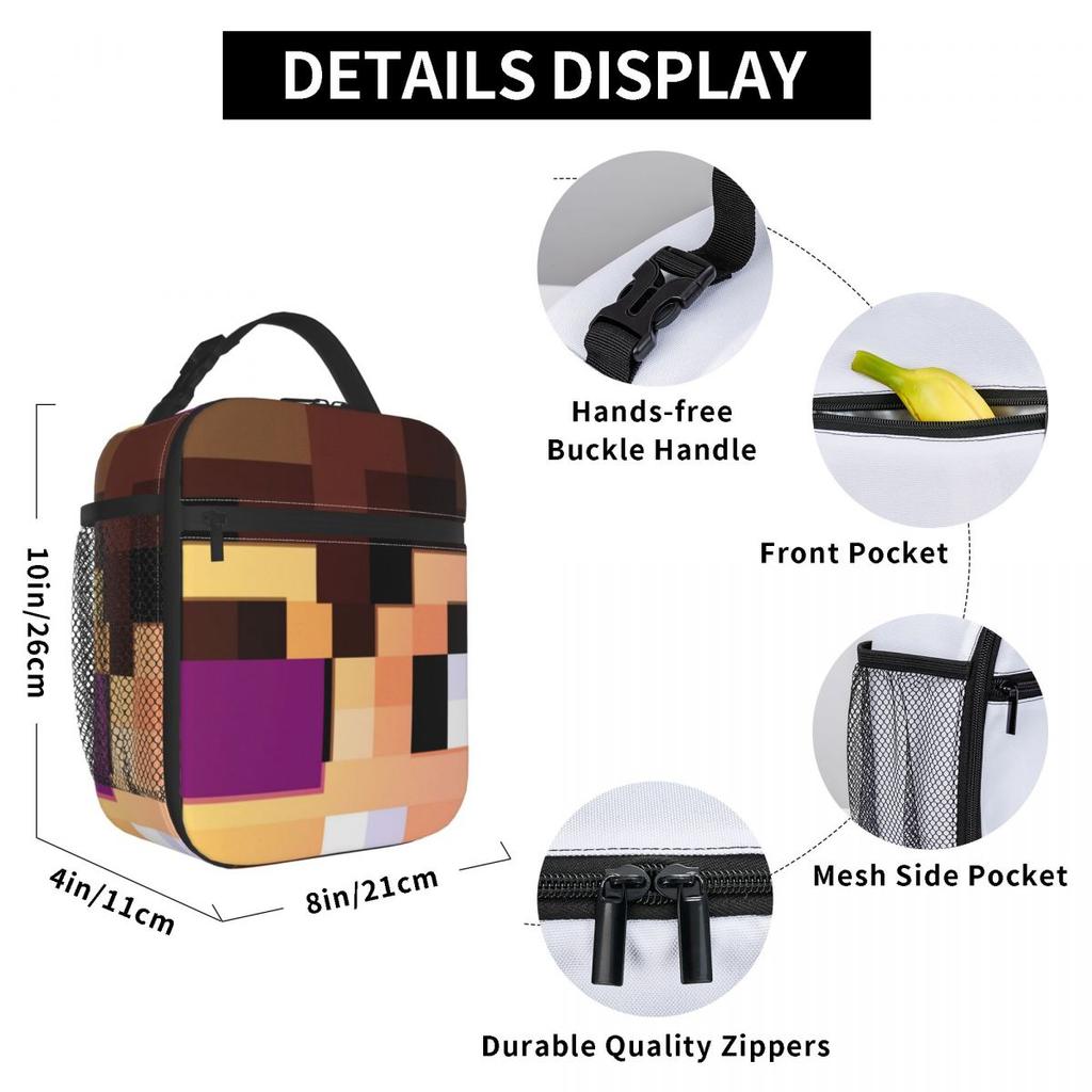 Vegetta Karmaland Insulated Lunch Bag for Women Kids Portable Food Boxes Thermal Lunch Box Tote