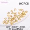 DIY Jewelry Making Accessories 18K Gold Plated Brass Crimp Bead,Lobster Clasps,Protector For Jewelry,Supplies For Jewelry