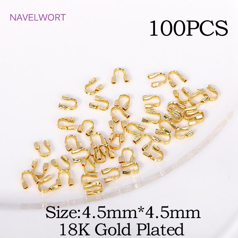 DIY Jewelry Making Accessories 18K Gold Plated Brass Crimp Bead,Lobster Clasps,Protector For Jewelry,Supplies For Jewelry