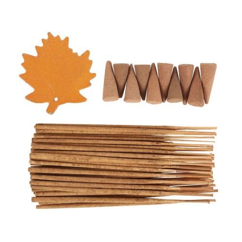 Something Different Cinnamon Orange Autumn Leaf Incense Gift Set One Size marron/orange