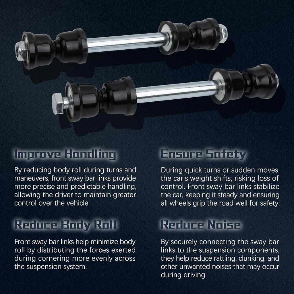 K700432 K700538 Stabilizer Sway Bar Links Front For 2007- Chevrolet Avalanche,Silverado 1500,Suburban,Suburban 1500,Tahoe,GMC Sierra