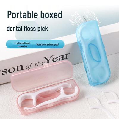 Portable Floss Case with Disposable Floss Picks - 10 Pack
