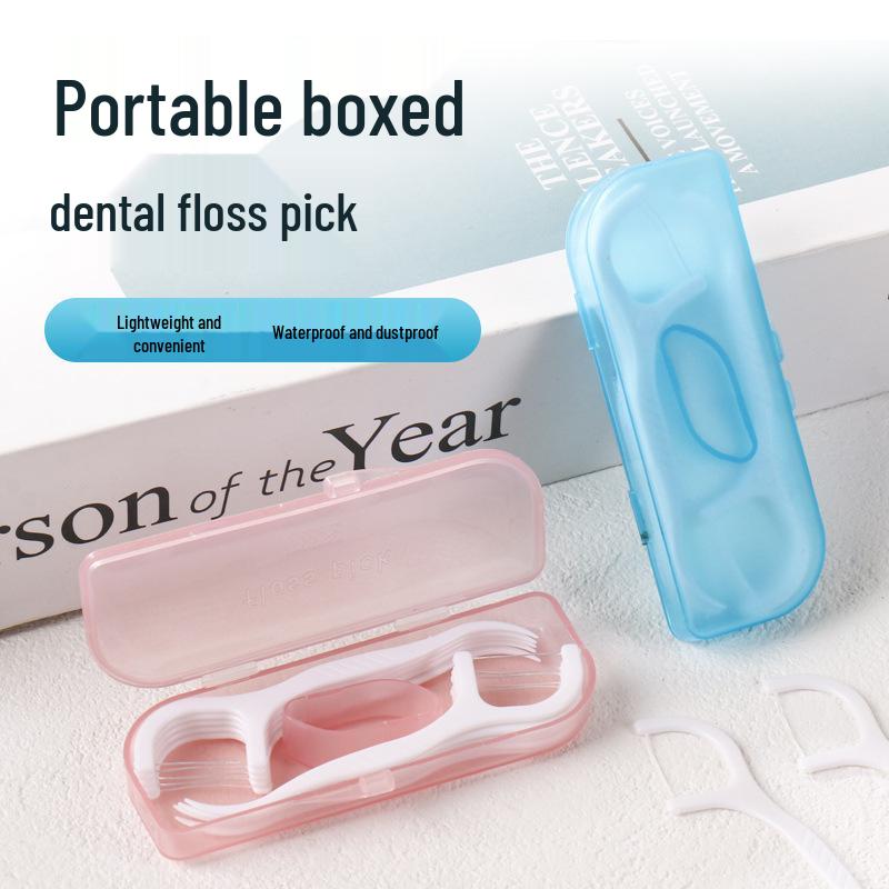 Portable Floss Case with Disposable Floss Picks - 10 Pack