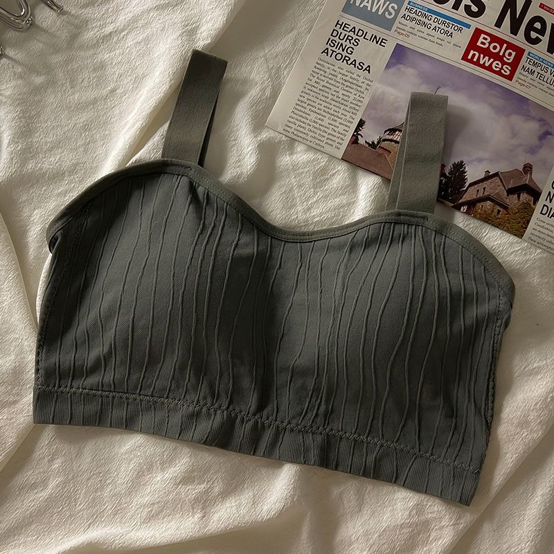 

Женский бесшовный бюстгальтер-бралетт без косточек, фиксированный цельный пуш-ап, удобный L