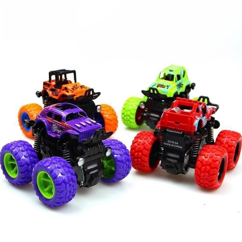 Green 4x4 Farmer Stunt Car with Dual Inertia and 360° Spin for Kids