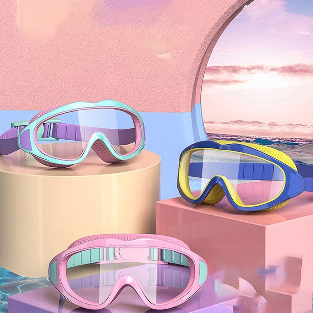 

Anti Fog Child Swimming Goggles Wide View Swim Glasses Swimming Pool Swimming Eyewear for Swimming светло-синий/синий