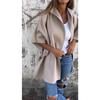 New Women's Fall Winter Lapel One-piece Poncho Coat