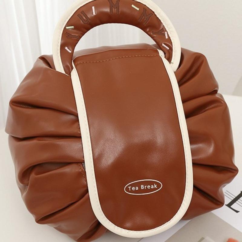 Portable Makeup Bag for Daily Use Fashion Women Large Capacity Travel Toiletry Bags Ladie Drawstring Cosmetic Storage Pouch LI