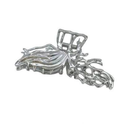 Elegante Silbermetall-Haarklammer mit modernem Design für Damen Starker Halt für dickes feines Haar Modeaccessoires