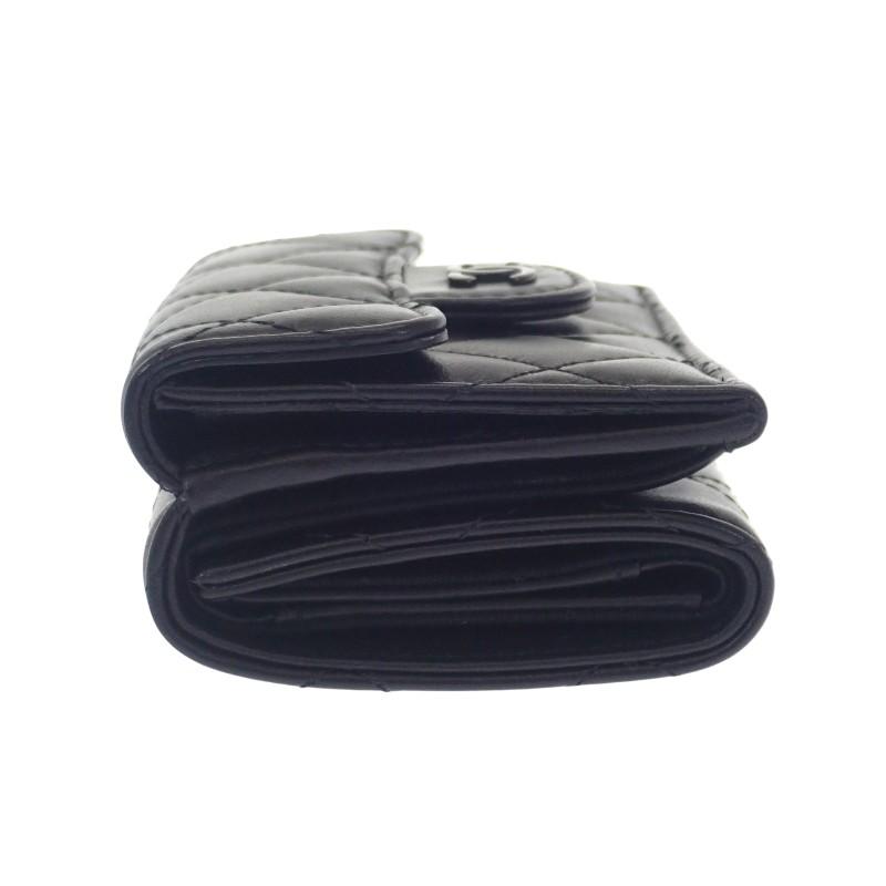CHANEL  AP0230_B13639 Tri-fold wallet So Black lambskin Women