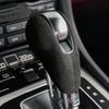 Suede Leather Gear Shift Knob Cover Trim Stickers For Porsche Macan Panamera
