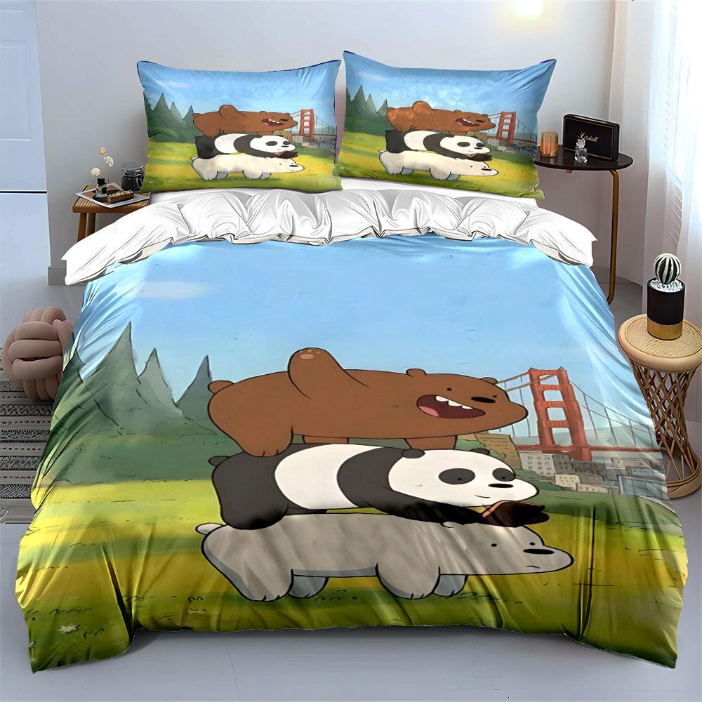 Stacked bears, Golden Gate. Bedding sets Duvet cover sets Duvet covers Pillowcases(1 * Duvet Cover 2 * Pillowcases without duvet insert)