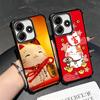 Lucky Cat Maneki Neko Japanese Soft Phone Case For Xiaomi Redmi Note 14 15 Pro Plus 13 12 11S 11T 5G 10 9S 9 Plating Anti-Fall F
