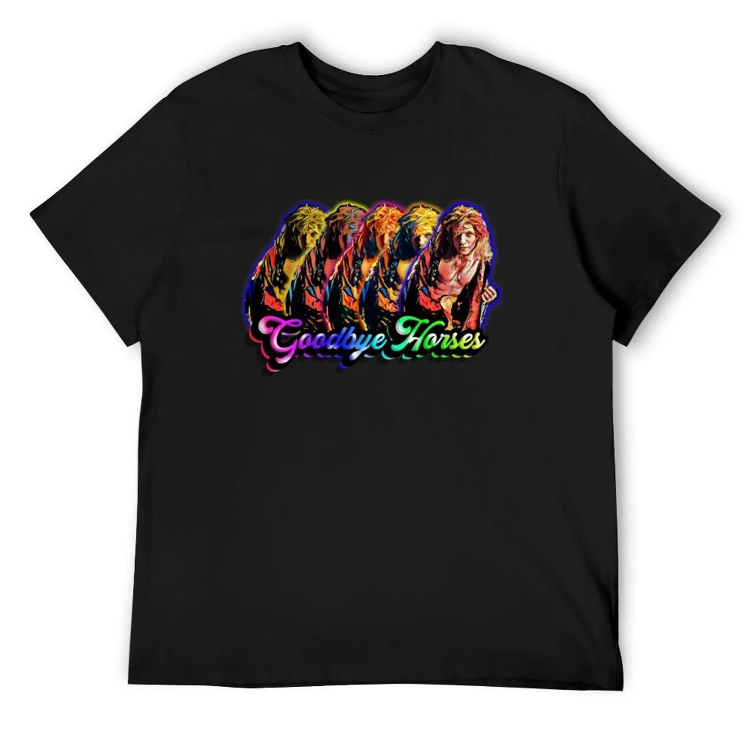 Goodbye Horses T-Shirt korean fashion for a boy custom shirt rapper graphic tees vintage t shirt men S чёрный