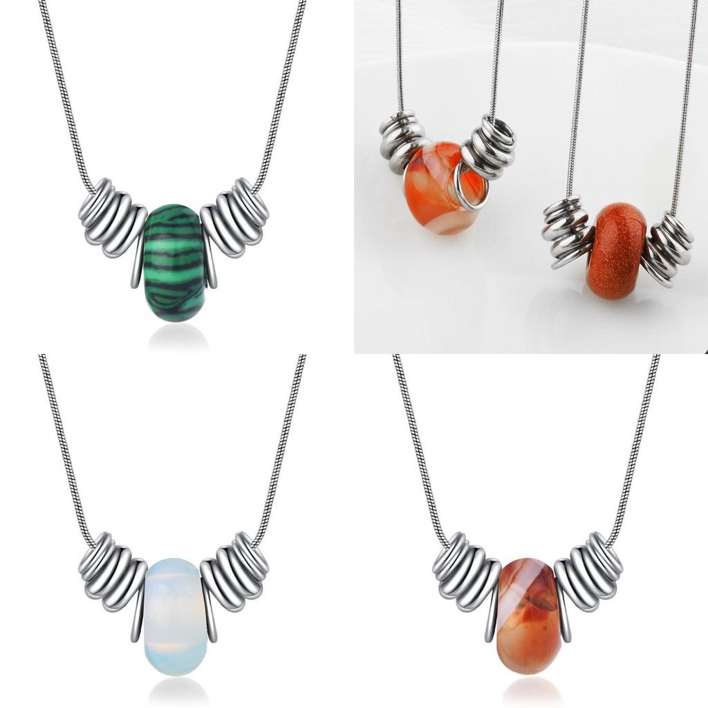 Elegant 2022 Natural Crystal Necklace For Women With Titanium Steel Clavicle Chain And Geometric Design For Stylish Gifts