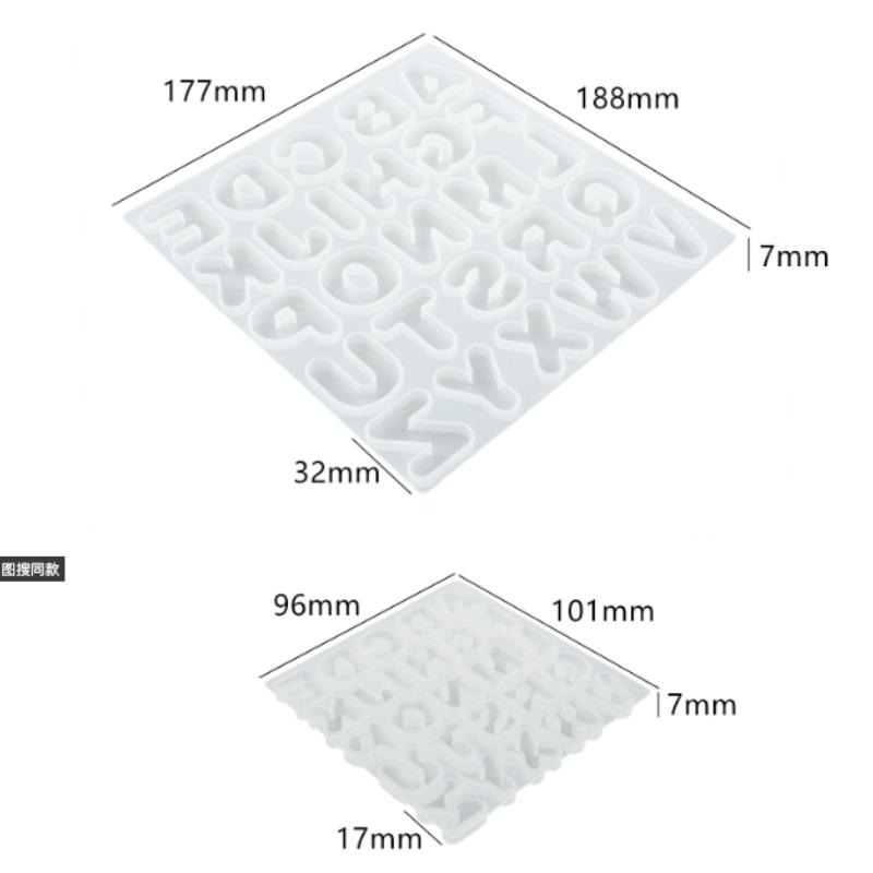 

Shaker DIY Making Crafts Mini Quicksand Alphabet Keychain Key Rings Silicone Resin Mold Letter Shaped Silicone Casting Molds