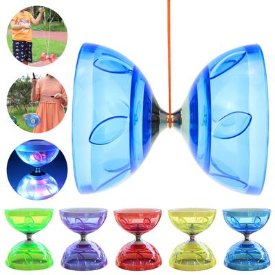 Body Building Leather Chinese Diabolo Soft Bowl Shape Diabolo Toy Luminous Style Thicken Mini Diabolo Chinese Yoyo Set Outdoor