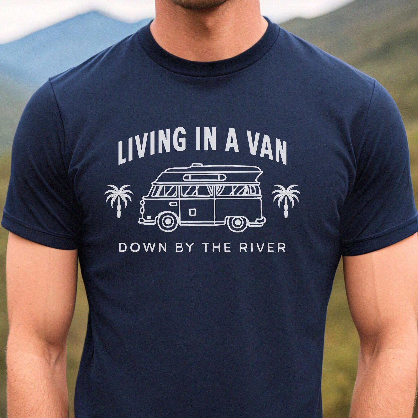 Van Life Shirt, Road Trip T-Shirt, Living In a Van Gift, Van Lifer T-shirt, Overland Camping T, Retro Camper Van Tee, Campervan Life M