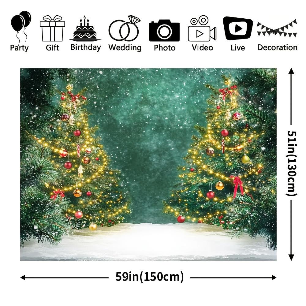 1Pcs Christmas Wonderland Pine Tree Decoration Background Winter Backdrop For Photo Studio Photo Booth Party