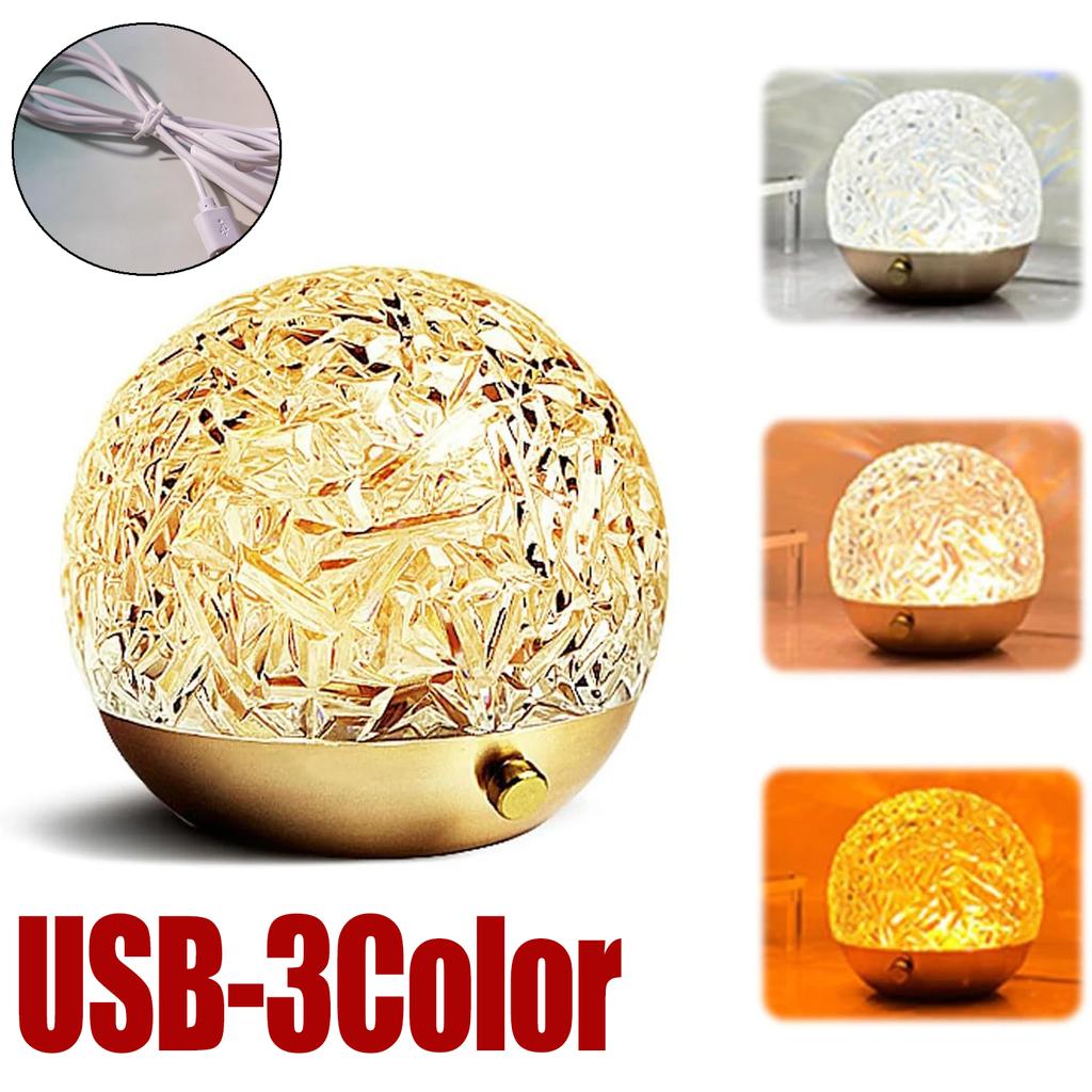 Water Ripple Projector Night Light Crystal Lamp Atmosphere Decoration Home Bedroom Aesthetic Holiday Gift Sunset Lights