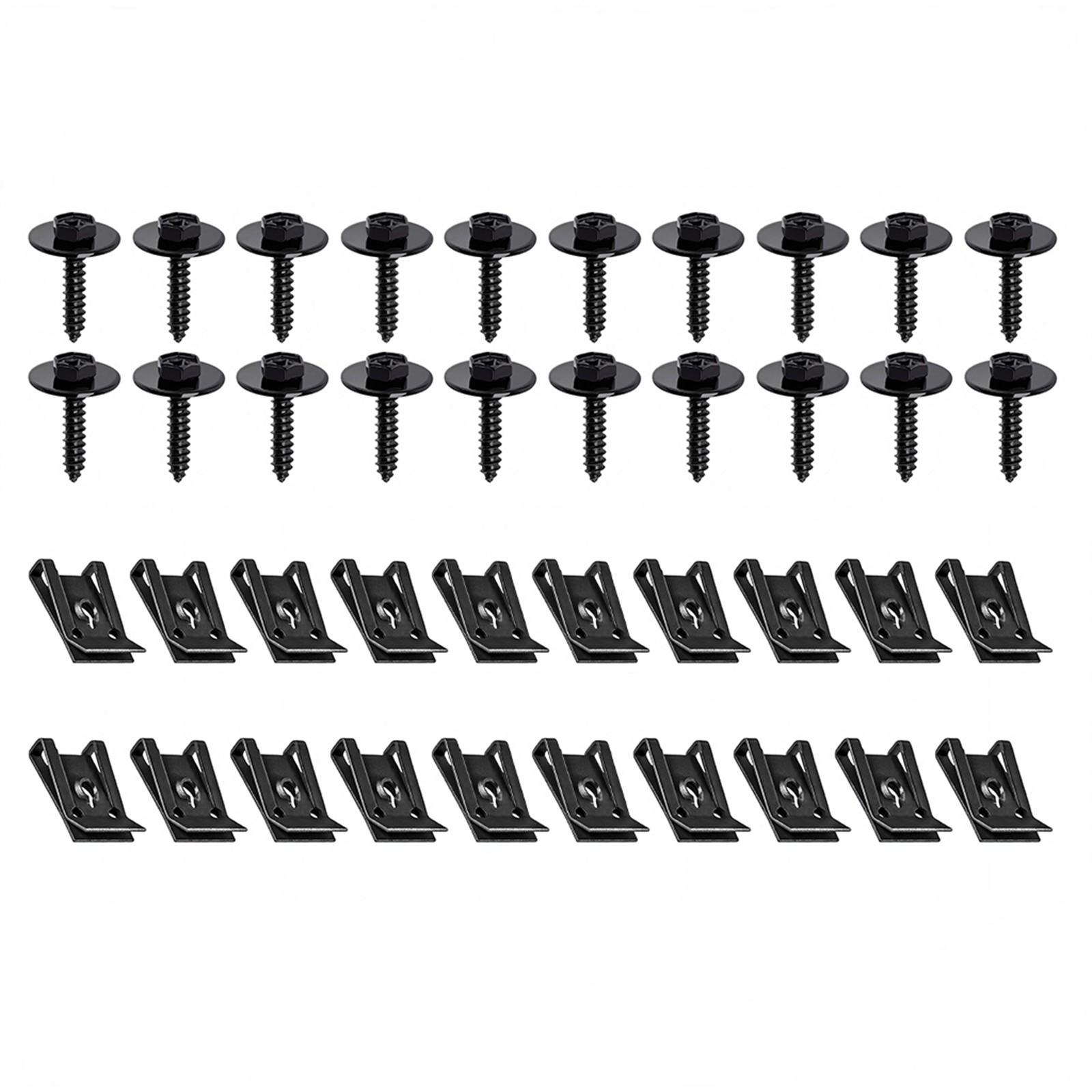 

Anti Rust Automotive Mudguard Fastener Bracket Kit Screw U Shape Washer Tool Less Installation Universal Vehicle Fit 1