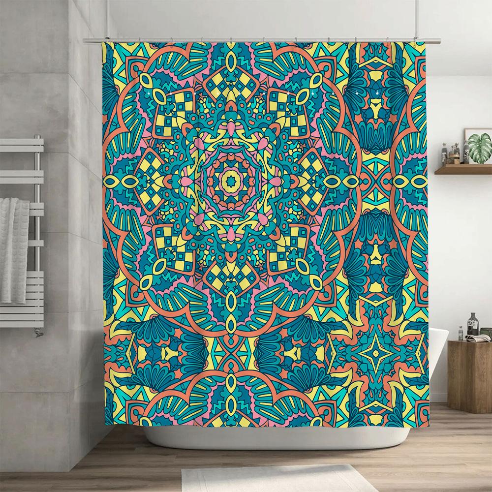 Colorful Butterfly Bath Shower Curtain Floral Print Decorative Bathroom Curtains for Home Decoration Waterproof Fabric Available
