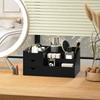 Desk Organizer 2 Drawers Storage Box Office Box Organization Black 33 x 20.5 x 15.5 cm