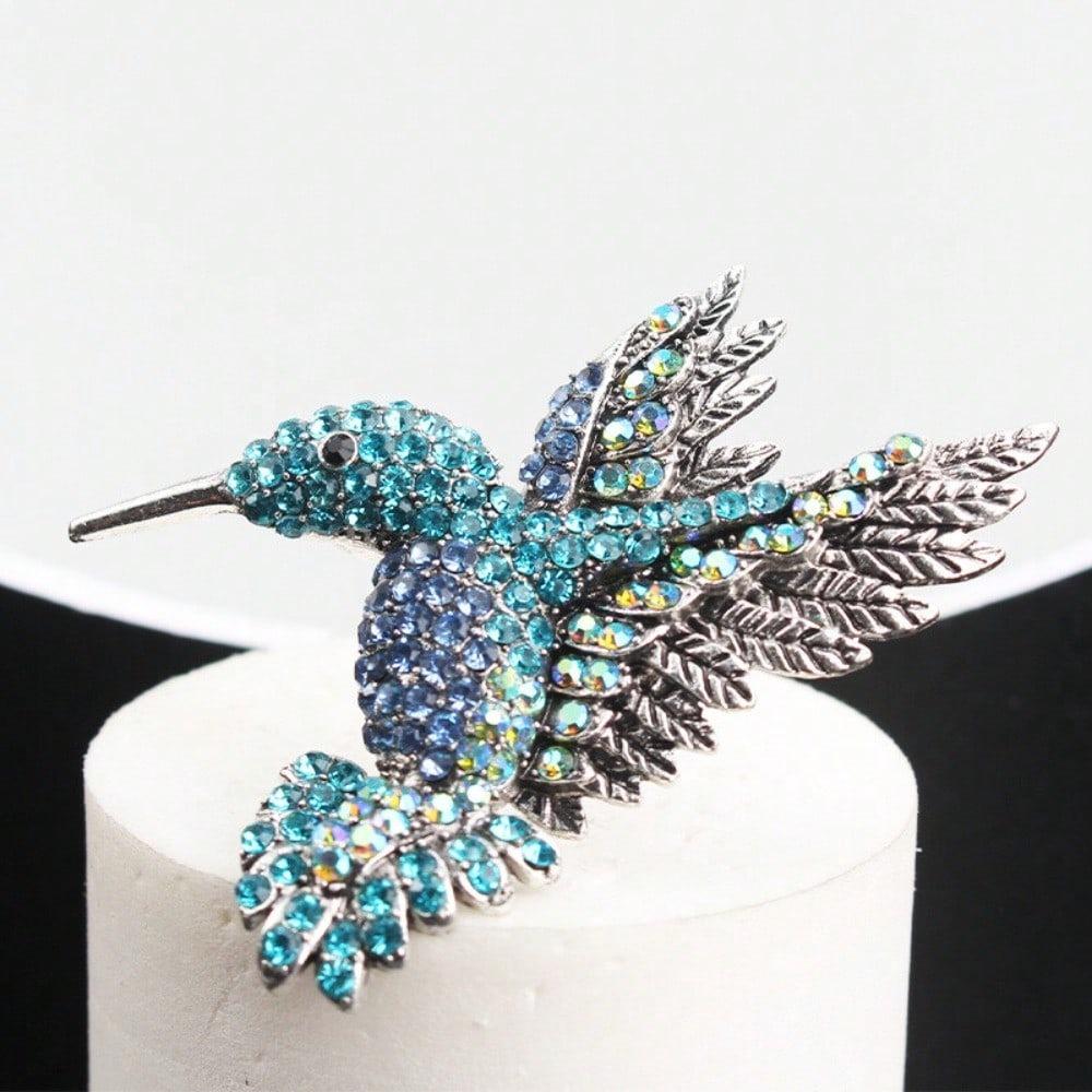 Retro Fashion Personality Creative Brooch Dripping Oil Bird Brooch Accessories