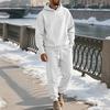Men's 2 Piece Outfits Knit Jacquard Pullover Sweatshirt Tracksuit & Joggers Sweatpants Sweatsuit Sets with Pockets