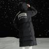 Fila Fusion Solid Color Hooded Sports Warm Loose Long Down Jacket Women Outerwear Black T11W345907ABK