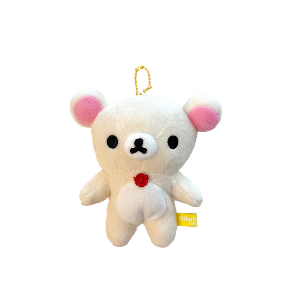 Bear Adorable Relaxed Plush Toy Keychain Soft Short Plush Cartoon Gift Character
