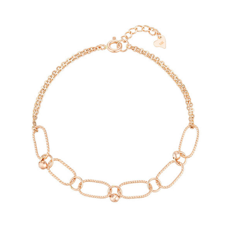 14K Guldarmband Skuren Cirkel