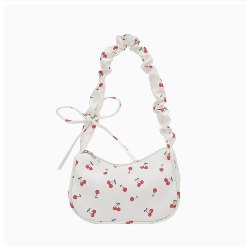 Floral Print Underarm Shoulder Bag Anti Scratch Retro Lightweight Small Casual Purse for Daily Work Commute