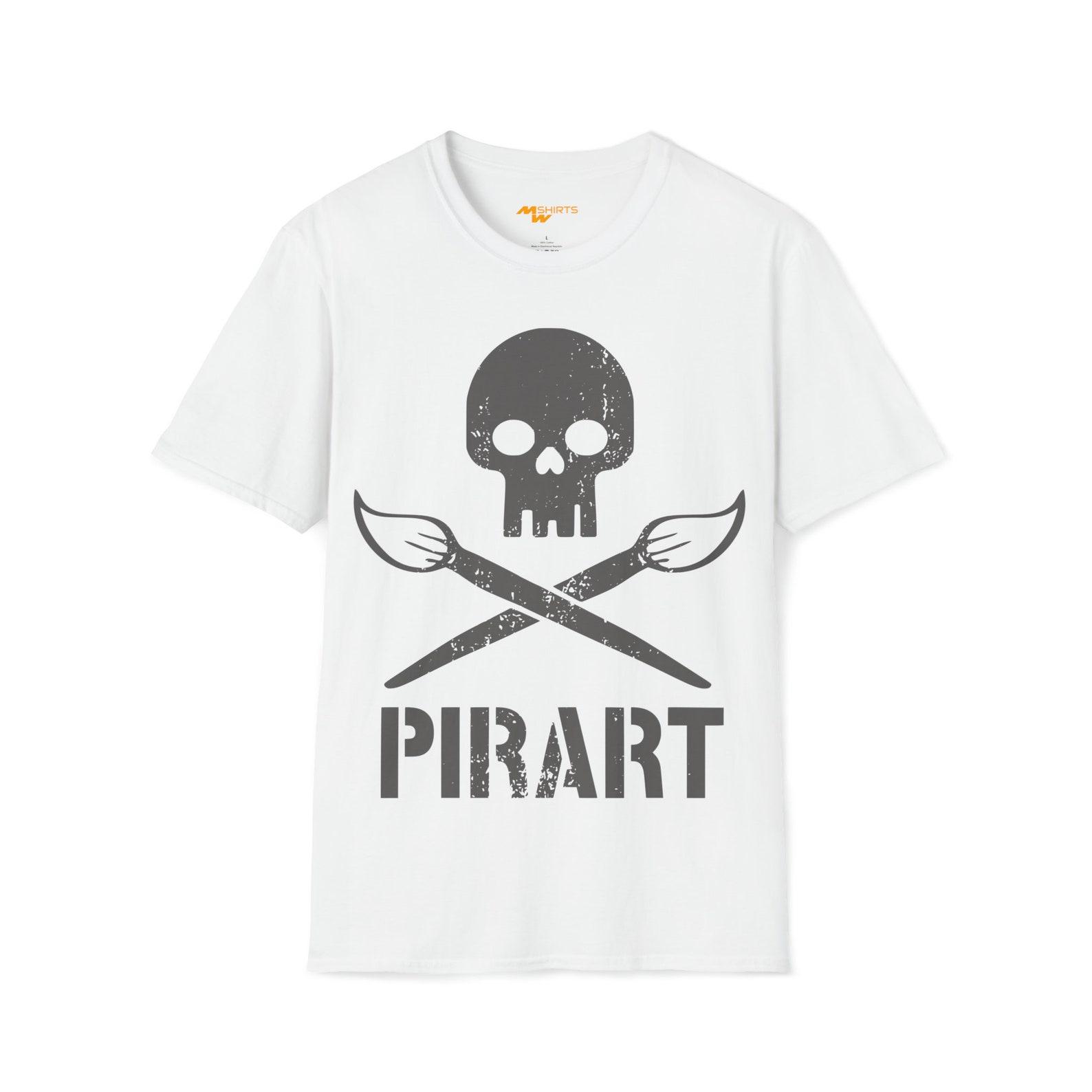 Wild & dangerous PirART Unisex Softstyle T-Shirt 4XL
