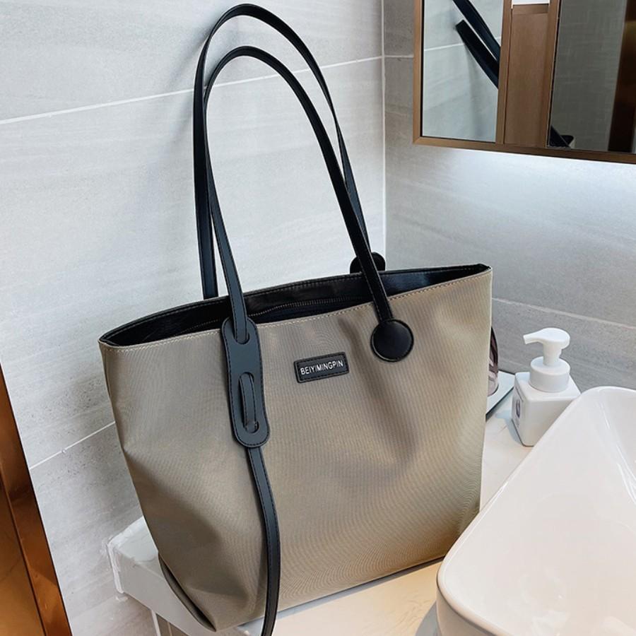 Women Fashion Nylon Shoulder Bags Large Capacity Female Casual Totes Bag Lady Waterproof Solid Color Shopping Handbag