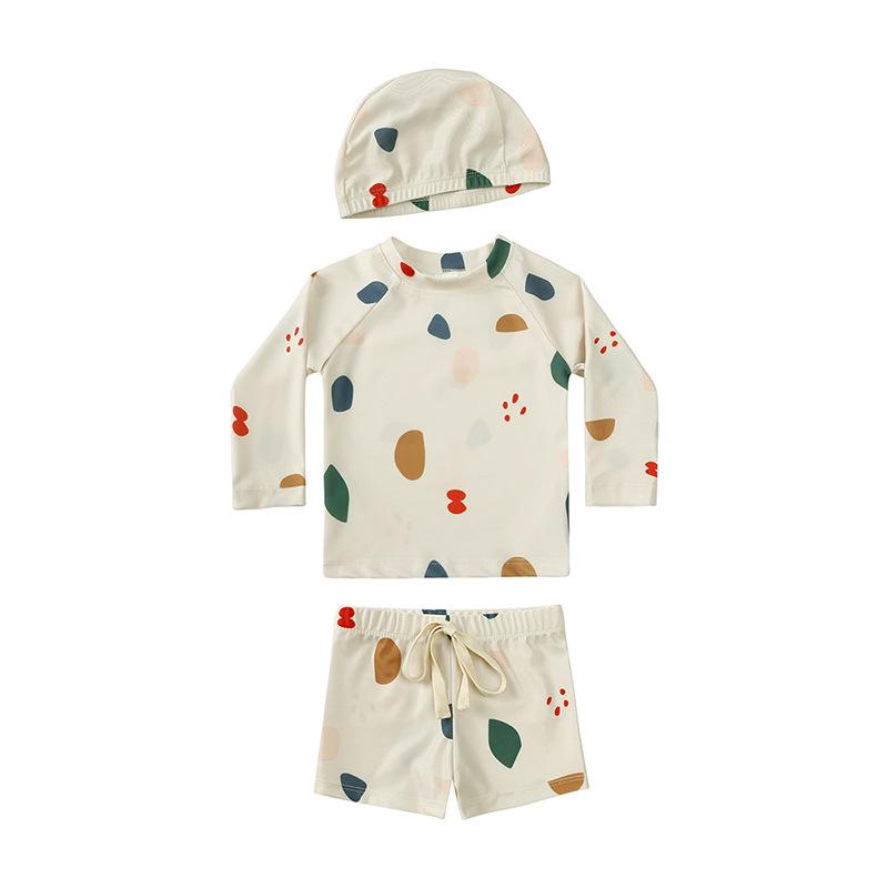 Costume da bagno per ragazzi per le terme: Set da Spiaggia a Tre Pezzi per Bambini 2025