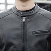 Neue Top-Lederjacke PU-Ledermantel Weiches Leder Herren Herbst und Winter Leichtes Business Casual Stehkragen Einfache und vielseitige Herrenjacke