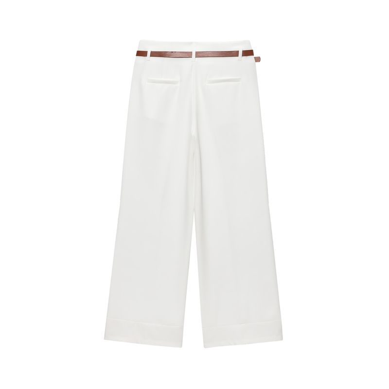 Jnleaog Autumn New Women's Clothing Fashion Style Design with Belt Curling Trousers 1478134401