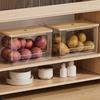 Dispenser per Sacchi della Spazzatura Portasacchi Impilabile con Coperchio in Bambù Organizzatore Trasparente in Plastica per Sacchi della Spazzatura per Cucina Lavanderia Dispensa Sotto il Lavello