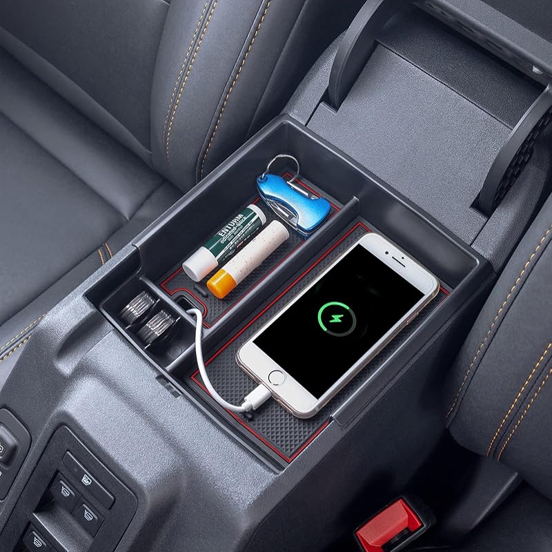 TOPTALL 2025 Upgraded Tray Compatible With Ford Bronco 2025 4-Door Automatic Transmission, Full Size Bronco Center Console Organizer Armrest Box